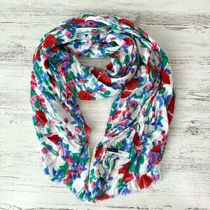 *3/$20* TALBOTS Floral Botanical Garden Lightweight Scarf Beach Cover Poppy